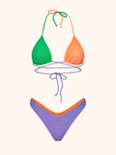 Bikini Donna Me fui Triangolo con Slip Fisso Color Block SW0650-LC