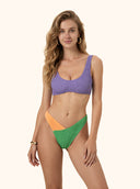 Women's Bikinis Me fui Top with American Fixed Brief Color Block 0652-LC