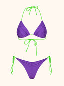 Bikini Donna Me Fui Triangolo con Slip Regolabile Viola SW0700-PR
