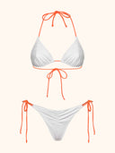 Bikini Donna Me Fui Triangolo con Slip Regolabile Bianco SW0700-WH