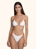 Women's Bikinis Me Fui Triangle with Adjustable Briefs White SW0700-WH