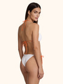 Bikini Donna Me Fui Triangolo con Slip Regolabile Bianco SW0700-WH