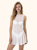 Short Women's Dress Me Fui White SW0719-WH