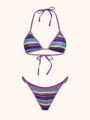 Bikini Donna Me Fui Triangolo con Slip Regolabile Multicolor SW0810-MC