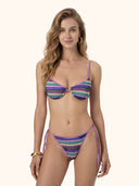 Women's Bikinis Me Fui Bra with Underwire and Multicolor Adjustable Briefs SW0812-MC
