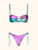 Bikini Donna Me Fui Reggiseno con Ferretto e Slip Americano Regolabile Fantasia SW0823-X50