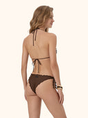 Bikini Donna Me Fui Triangolo con Slip Brasiliano Regolabile Marrone SW1906-BN