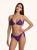 Women's Bikinis Me Fui Triangle with Purple Adjustable Brazilian Brief SW1906-PR