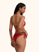 Women's Bikinis Me Fui Triangle with Adjustable Brazilian Briefs Red SW1906-RD