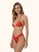 Women's Bikinis Me Fui Triangle with Fixed American Brief Red SW1907-RD