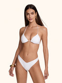 Women's Bikinis Me Fui Triangle with American Fixed Briefs White SW1907-WH