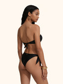 Bikini Donna Me Fui Fascia a V con Ferretto e Slip Regolabile Nero SW1908-BK