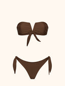 Women's Bikinis Me Fui V-Band with Underwire and Brown Adjustable Brief SW1908-BN