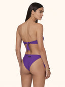 Bikini Donna Me Fui Fascia a V con Ferretto e Slip Regolabile Viola SW1908-VI