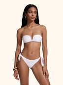 Bikini Donna Me Fui Fascia a V con Ferretto e Slip Regolabile Bianco SW1908-WH