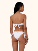 Bikini Donna Me Fui Fascia a V con Ferretto e Slip Regolabile Bianco SW1908-WH
