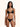 Bikini Donna Me Fui Triangolo con Slip Fisso Nero SW1909-BK