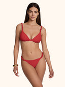 Women's Bikinis Me Fui Triangle with Red Fixed Brief SW1909-RD