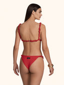 Women's Bikinis Me Fui Triangle with Red Fixed Brief SW1909-RD