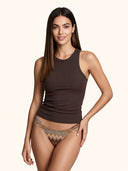 Canotta Donna Me Fui Marrone SW1925-BN