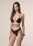 Woman bikini Me fui Triangle with fixed black briefs 0100_BK