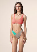 Woman bikini Me fui Top with fixed American briefs Color Block 0503-CR