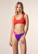 Woman bikini Me fui Top with fixed American slip block 0503-RD briefs