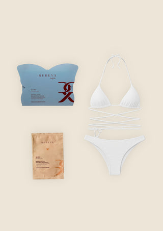 Bikini Donna ME FUI - Top Con Spalline Drappeggiate, Slip Fisso - Nero, Poliammide/Lycra, Taglia M